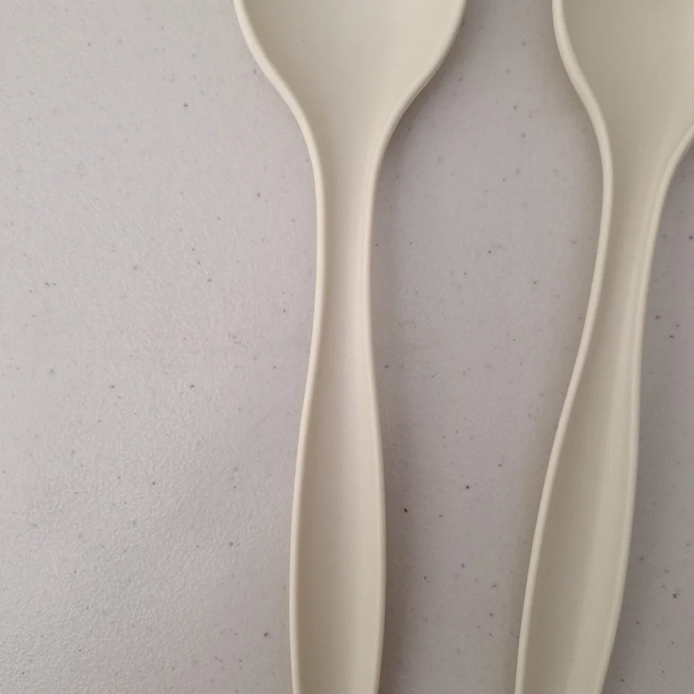 Vintage TUPPERWARE Serving Fork Spoon, Set of 2, 12